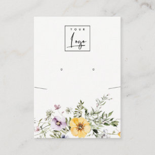 Gelbe Wildblume Lilac-Ohrring-Logo-Anzeige Visitenkarte