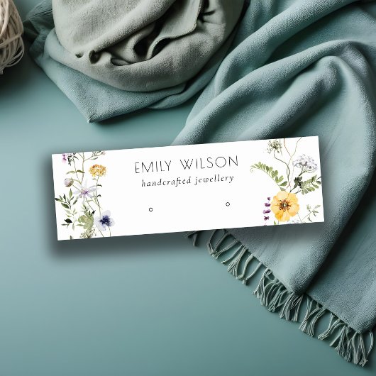 Gelbe Wildblume Mini Visitenkarte