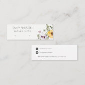 Gelbe Wildblume Mini Visitenkarte (Vorne/Hinten)