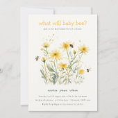 Gelbe Wildblume Mum zu neutralem Geschlecht Einladung (Vorderseite)