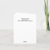 Gelbe Wildblume Notecard (2010) Karte (Rückseite)