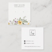 Gelbe Wildblume Quadratische Visitenkarte (Vorne/Hinten)