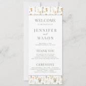 Gelbe Wildblume rustikale Hochzeitskarte (Vorderseite)