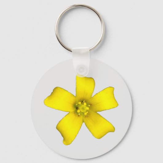 Gelbe Wildblume Schlüsselanhänger (Vorderseite)
