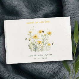 Gelbe Wildblume süß als bienenneutrale Babydusche Gästebuch