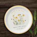 Gelbe Wildblume süß als bienenneutrale Babydusche Pappteller<br><div class="desc">Wenn Sie ein anderes passendes Produkt oder eine Anpassung benötigen,  wenden Sie sich bitte per E-Mail an Zazzle.</div>