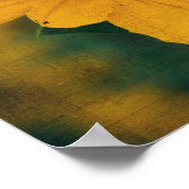 Gelbe Wildblume und Biene Poster (Ecke)