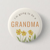 Gelbe Wildblume wird ein Oma Button (Vorderseite)