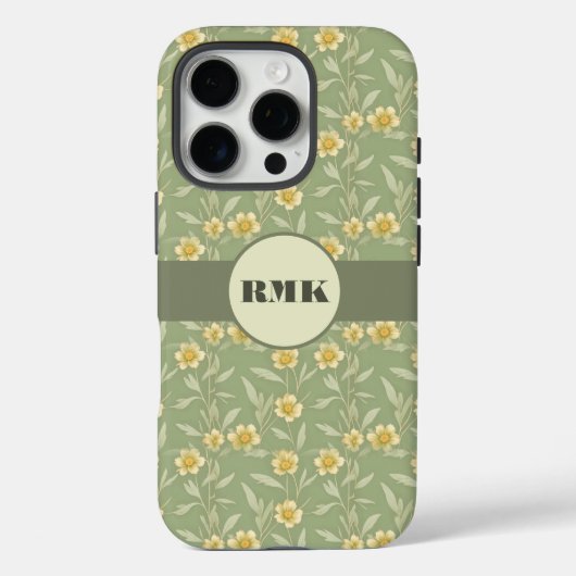 Gelbe Wildblumen auf Grün Case-Mate iPhone Hülle (Rückseite)