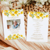 Gelbe Wildblumen Beerdigungsauftrag Programm