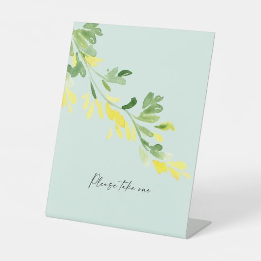 Gelbe Wildblumen, bitte nehmen Sie eine Sockelschild (Vorderseite)