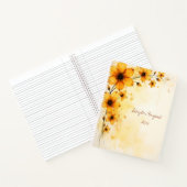 Gelbe Wildblumen-Blumen-Spiralblock Notizblock (Innenseite)