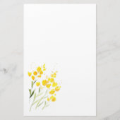 Gelbe Wildblumen Briefpapier (Vorderseite)