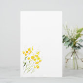 Gelbe Wildblumen Briefpapier (Stehend Vorderseite)