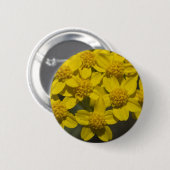 Gelbe Wildblumen Button (Vorne & Hinten)