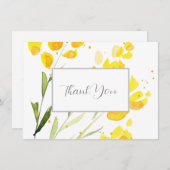 Gelbe Wildblumen Dankeskarte (Vorne/Hinten)