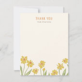 Gelbe Wildblumen Dankeskarte (Vorderseite)