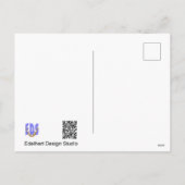 Gelbe Wildblumen DICKE Postkarte (Rückseite)