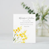 Gelbe Wildblumen Einladung (Stehend Vorderseite)