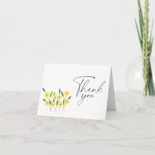 Gelbe Wildblumen elegante Dankeskarten Dankeskarte