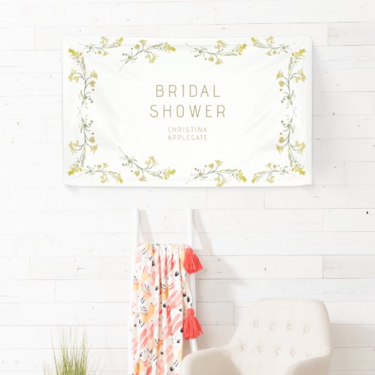 Gelbe Wildblumen Foto Brautparty Banner (Insitu)