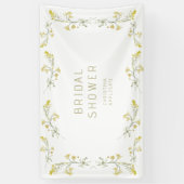 Gelbe Wildblumen Foto Brautparty Banner (Vertikal)