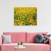 Gelbe Wildblumen Foto Leinwand (Insitu (Wohnzimmer))
