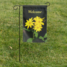 Gelbe Wildblumen Gartenflagge