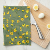 Gelbe Wildblumen Geschirrtuch (Viertel Falte)