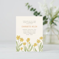 Gelbe Wildblumen Geschlechtsneutrale Babydusche