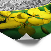 Gelbe Wildblumen gestalten Ihr eigenes Foto Poster (Ecke)