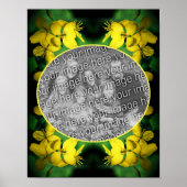 Gelbe Wildblumen gestalten Ihr eigenes Foto Poster (Vorne)