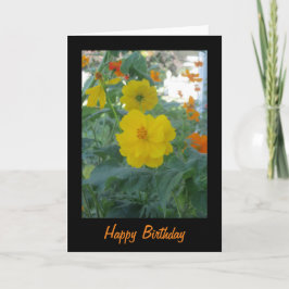 Gelbe Wildblumen Happy Birthday Card Karte