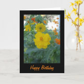 Gelbe Wildblumen Happy Birthday Card Karte (Gelbe Blume)