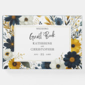 Gelbe Wildblumen Hochzeit Gästebuch (Vorderseite)