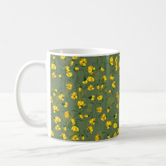 Gelbe Wildblumen Kaffeetasse (Links)