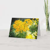 Gelbe Wildblumen Karte (Vorderseite)