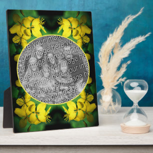 Gelbe Wildblumen kreieren Ihr eigenes Foto Fotoplatte