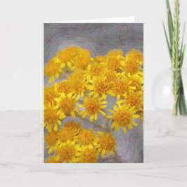 Gelbe Wildblumen Künstlerische Note Card Karte