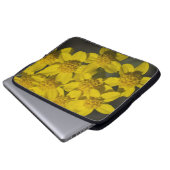Gelbe Wildblumen Laptopschutzhülle (Vorne Knopf)