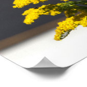 Gelbe Wildblumen mit Butterfly-Poster Poster (Ecke)