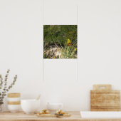 Gelbe Wildblumen mit Butterfly-Poster Poster (Küche)