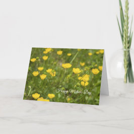 Gelbe Wildblumen Muttertagskarte Karte
