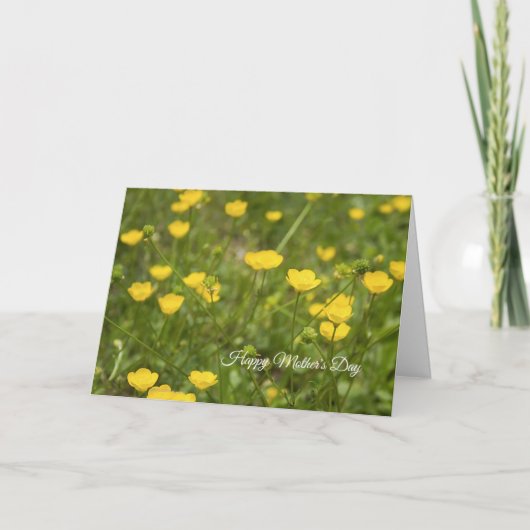 Gelbe Wildblumen Muttertagskarte Karte (Vorderseite)