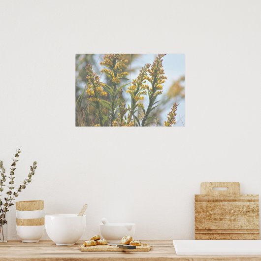 Gelbe Wildblumen Poster (Küche)