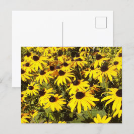 Gelbe Wildblumen Postkarte