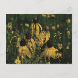 Gelbe Wildblumen Postkarte
