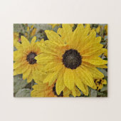 Gelbe Wildblumen Puzzle (Horizontal)