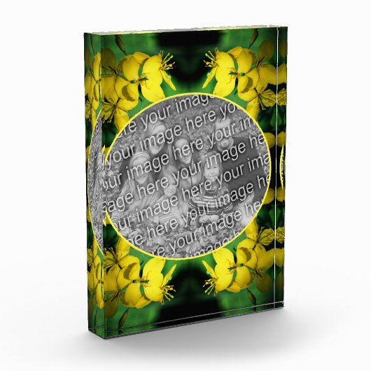 Gelbe Wildblumen Rahmen schaffen Ihre eigene Fotoblock (Links)