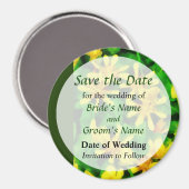 Gelbe Wildblumen Save the Date Magnet (Vorderseite/Rückseite)
